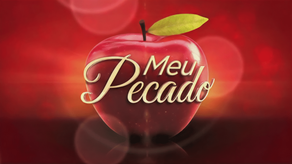 Imagem com logotipo da novela Meu Pecado, do SBT