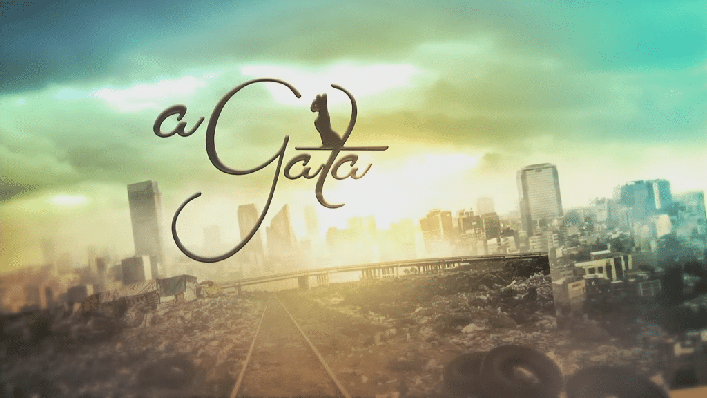 Logotipo da novela A Gata ilustra o resumo da novela