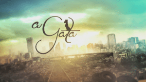 Logotipo da novela A Gata ilustra o resumo da novela