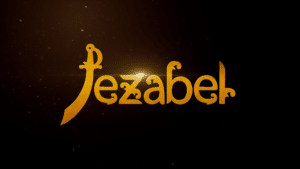 Imagem com logotipo da novela Jezabel