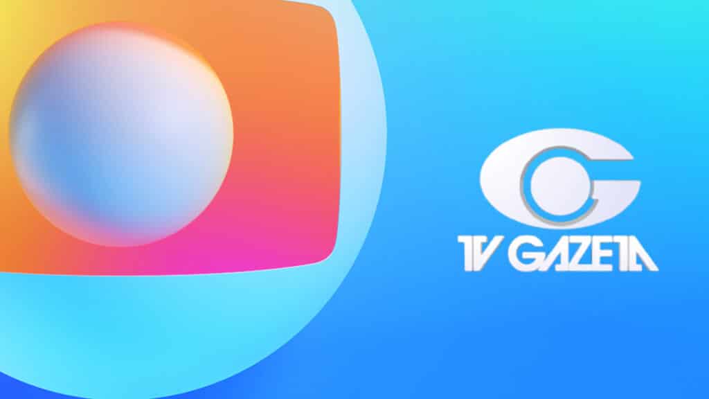 Imagem com montagem dos logotipos da Globo e da TV Gazeta de Alagoas