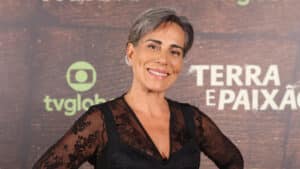 Gloria Pires no lançamento da novela Terra e Paixão