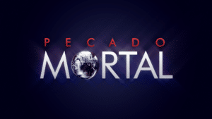Imagem com logotipo da novela Pecado Mortal