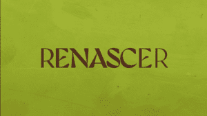 Imagem com logotipo da novela Renascer