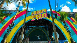 Foto do palco dos shows da Farofa da GKay