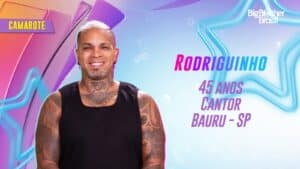 Imagem com foto do cantor Rodriguinho, confirmado na lista do BBB 24