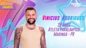 Imagem com foto do participante do BBB 24 Vinicius Rodrigues 