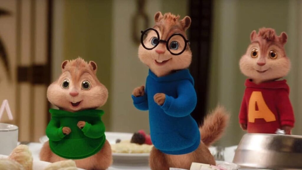 Foto de cena do filme Alvin e os Esquilos 3