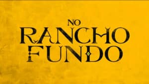 Imagem com logotipo da novela No Rancho Fundo, da Globo