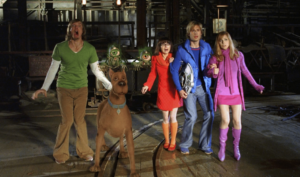 Cena de Scooby-Doo em filme lançado em 2002