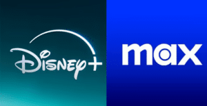 Montagem com a logo do Disney+ e Max