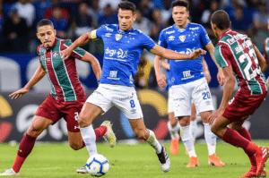 Imagem de partida entre Fluminense e Cruzeiro, membros da Liga Forte União
