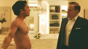 Tom Pelphrey e Jeff Daniels na série Um Homem por Inteiro da Netflix