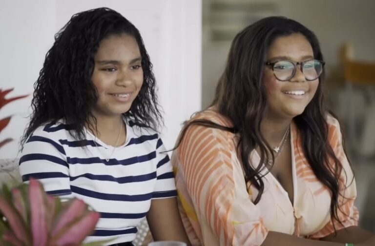 Foto das filhas de Glória Maria