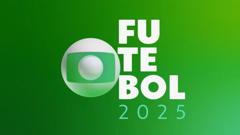 Logo do Futebol 2025 da Globo com fundo verde e texto em branco ao lado do símbolo da emissora
