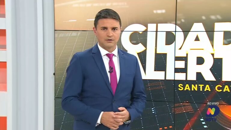 Foto de Henrique Zanotto no estúdio do Cidade Alerta