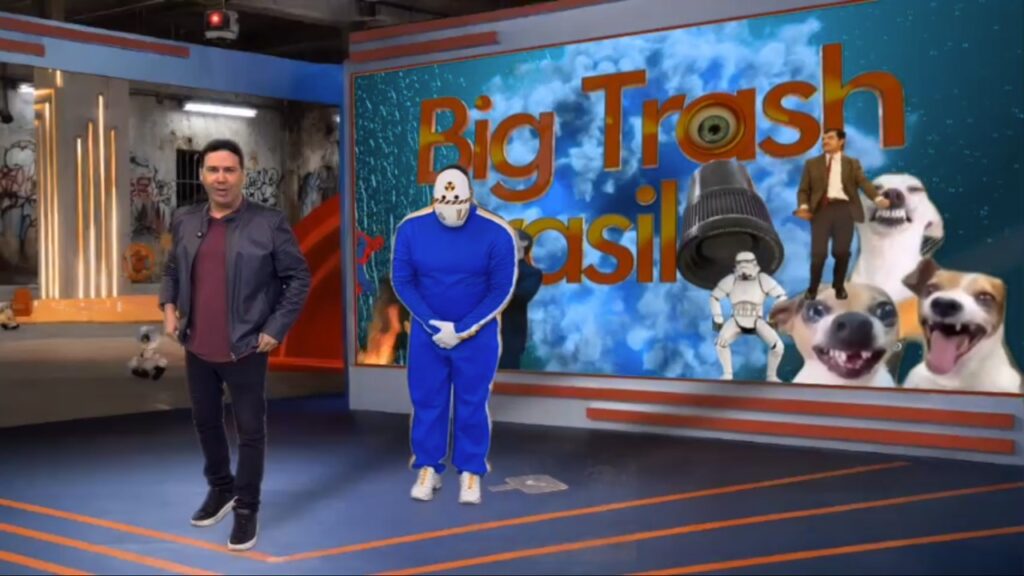 Foto do cenário do programa Big Trash Brasil, da RedeTV!.