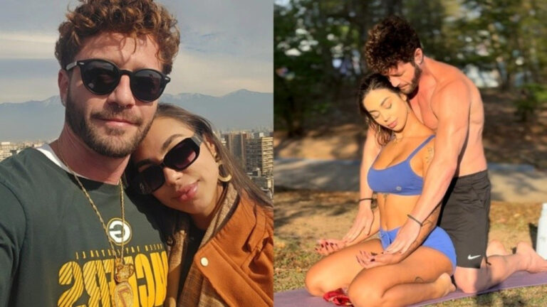 Didy Reis e Diogo Venturieri aparecem abraçados em selfie e durante treino ao ar livre usando roupas esportivas