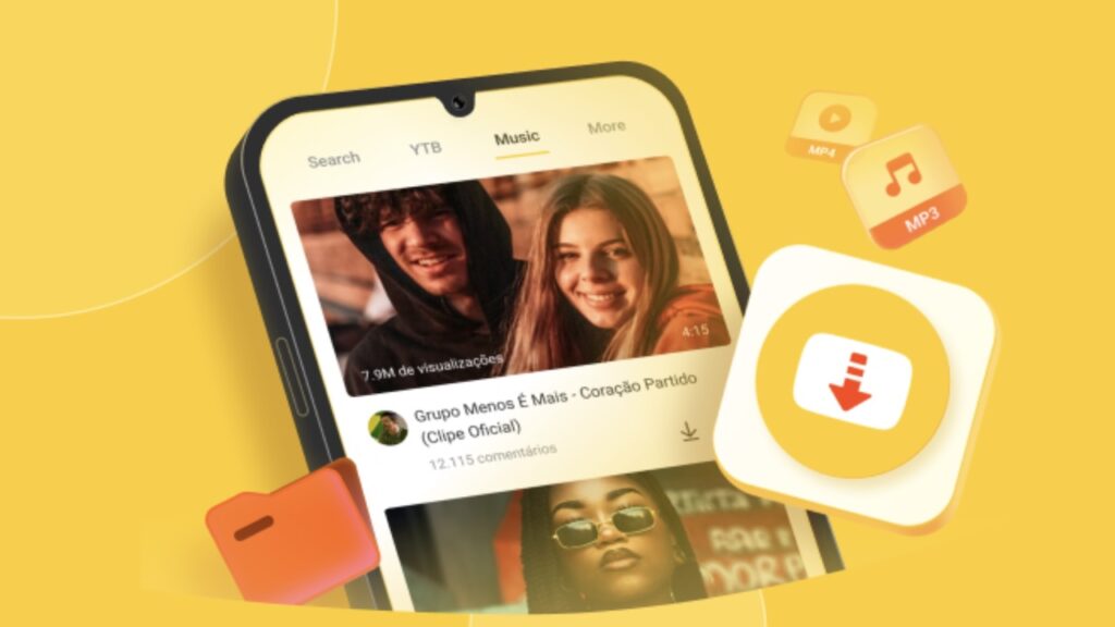 Foto de reportagem que fala sobre o aplicativo Snaptube