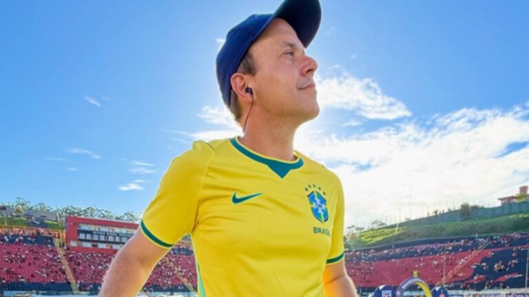Foto do apresentador Tiago Medeiros, da TV Globo