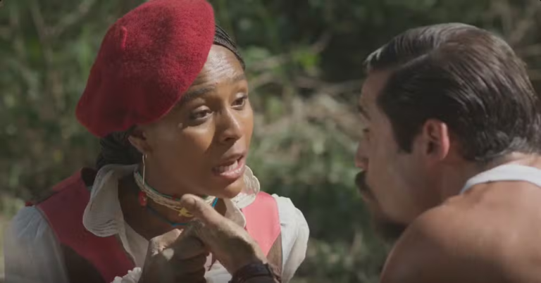 Mirinho tenta beijar Alika e ela se revolta em A Nobreza do Amor