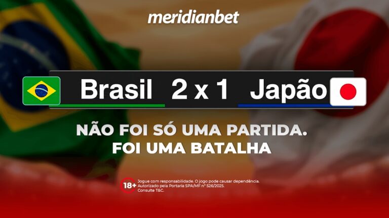 Foto do placar de Brasil x Japão