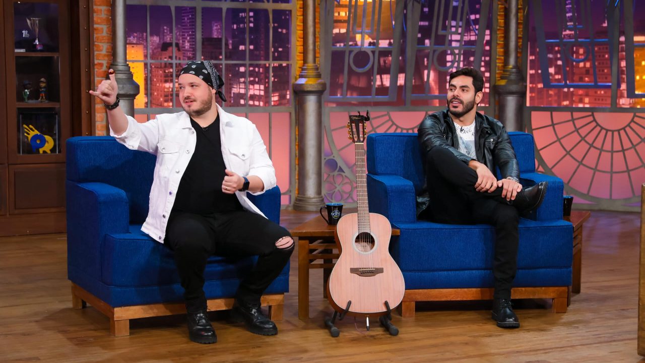 Israel e Rodolffo participam do The Noite com Danilo Gentili (foto: Gabriel Cardoso/SBT)