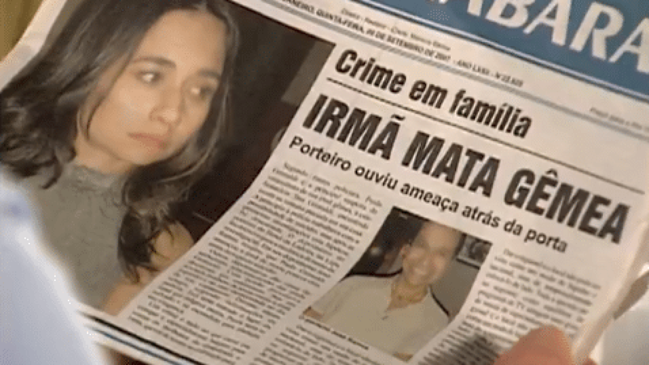 Paula é denunciada por Marion a um jornalista como assassina da irmã em Paraíso Tropical