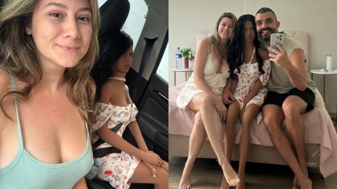 Bella Mantovani tira selfie em carro ao lado de menina e aparece com Vagner Macedo e criança sentados em cama em foto em casa