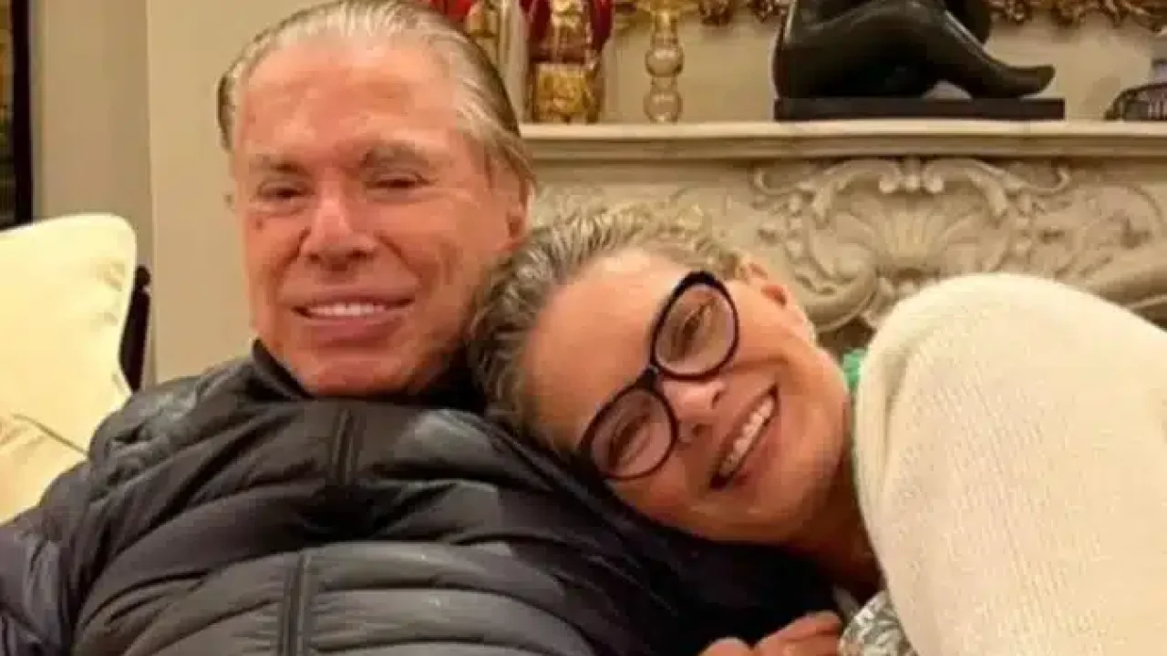 Foto de Cintia Abravanel e Silvio Santos