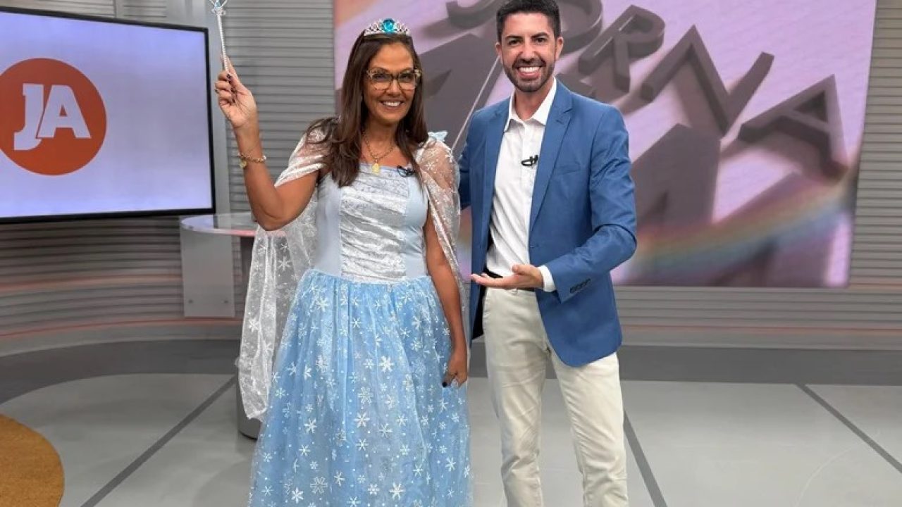Cristina Ranzolin se vestiu de Elsa, do Frozen