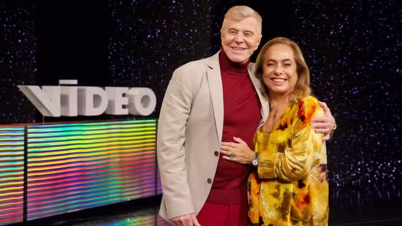 Imagem de Miguel Falabella e Cissa Guimarãe no estúdio do Vídeo Show