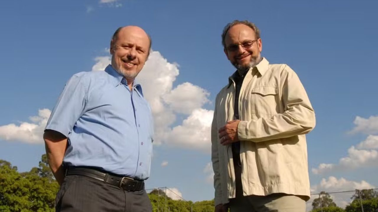 Foto de Ernesto Paglia e a Osmar Pinto Junior