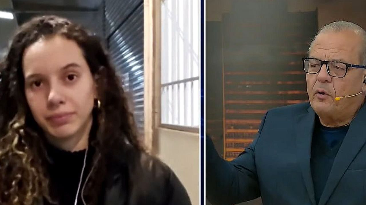 Giovanna Centeno participa por vídeo do Ronda Popular enquanto apresentador comenta o caso no estúdio