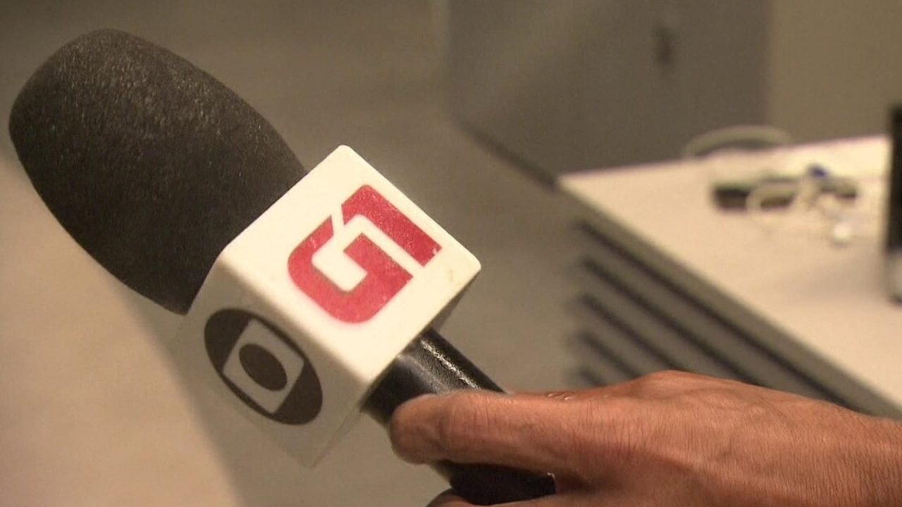 Foto de canopla do jornalismo da Globo