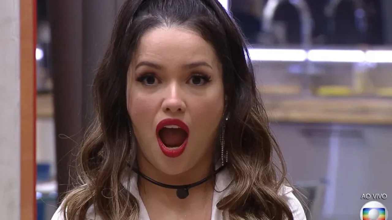 Juliette Freire surpresa durante transmissão ao vivo do Big Brother Brasil na Globo