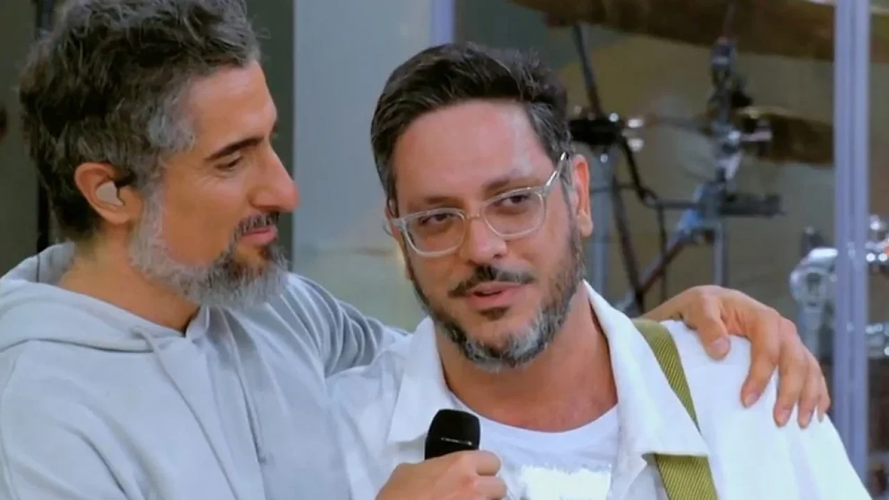 Lúcio Mauro Filho e Marcos Mion no Caldeirão