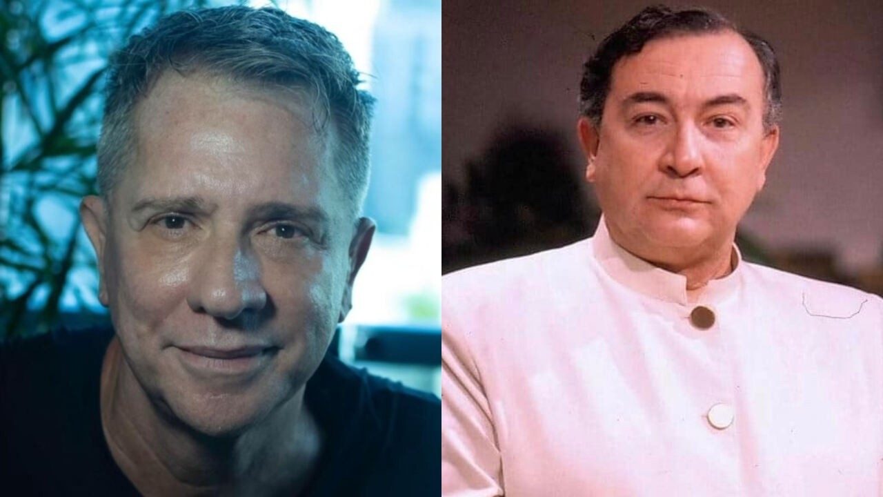 Montagem de fotos de Luis Salém e de Sérgio Mamberti em Vale Tudo