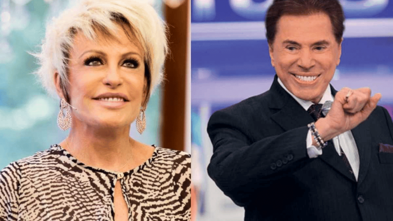Foto de Ana Maria Braga e Silvio Santos