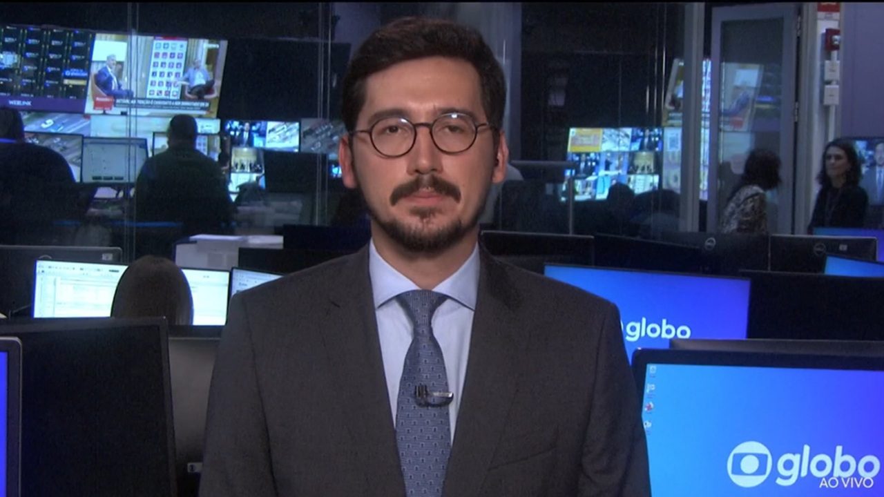Foto de Nilson Klava na Redação da Globo