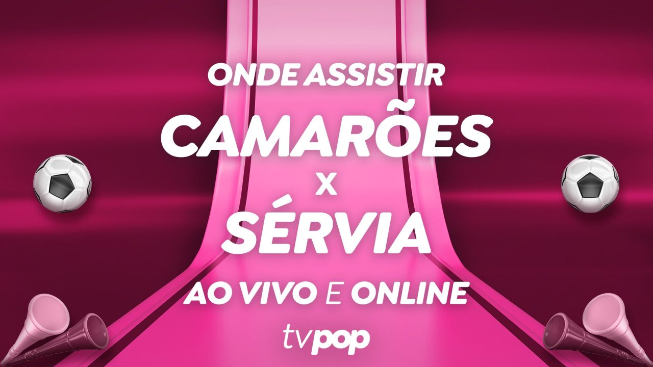 Foto da arte de transmissão de Camarões x Sérvia pela Copa do Mundo