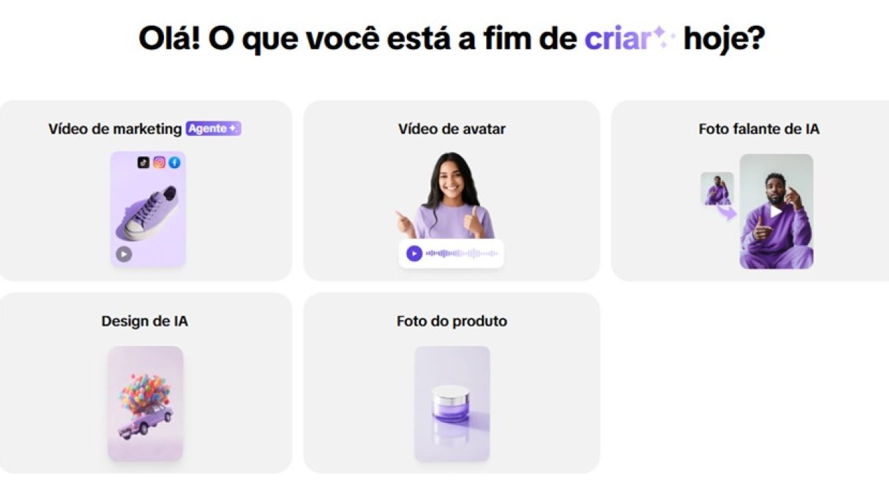 Foto do site de edição Pippit