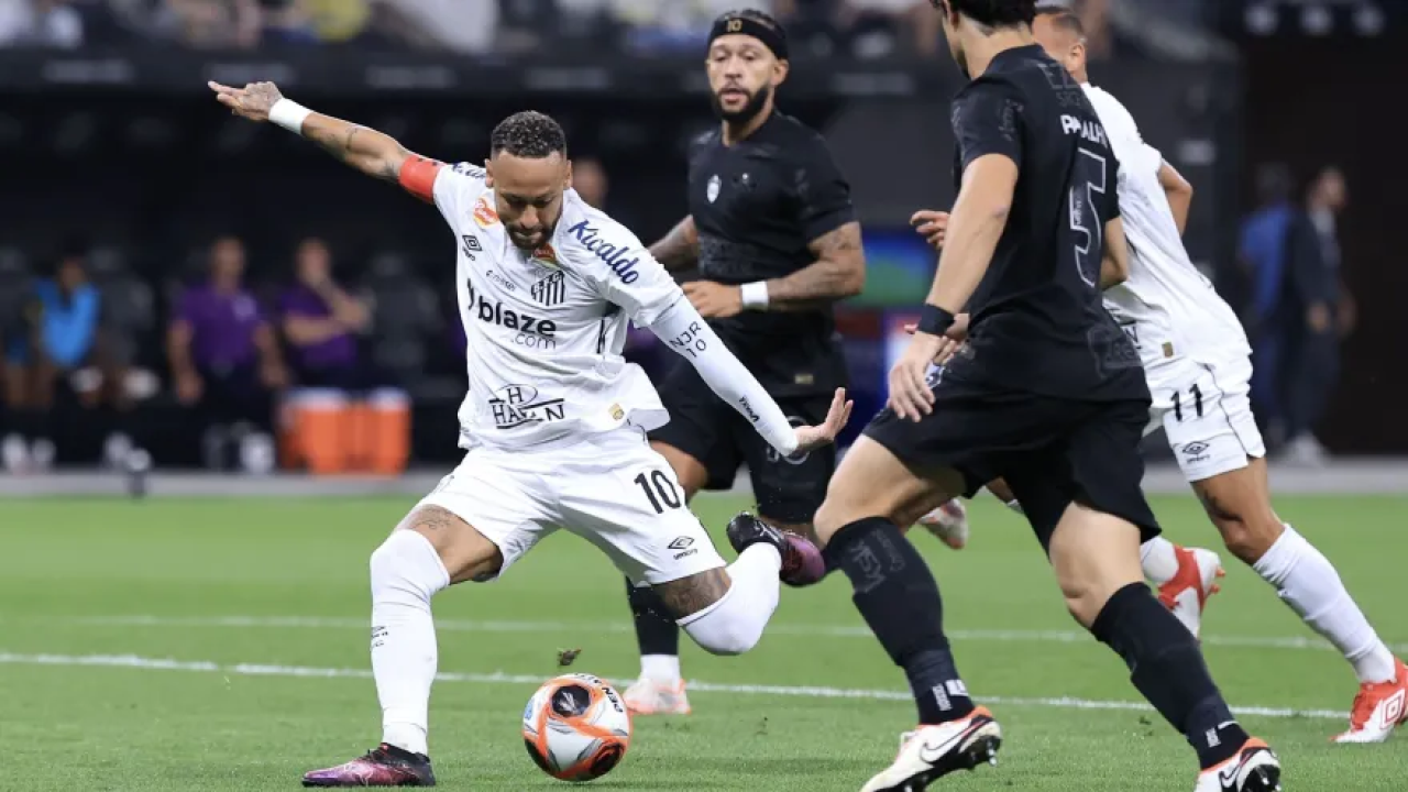 Imagem de partida entre Santos e Corinthians