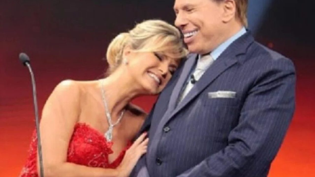 Foto de Silvio Santos e Eliana