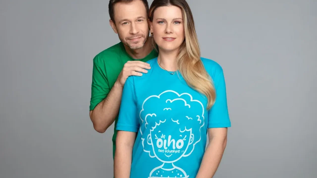 Tiago Leifert e Daiana Garbin