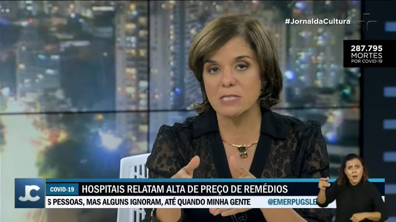 Vera Magalhães participou do Jornal da Cultura e foi acusada de xenofobia pelos internautas (foto: Reprodução/TV Cultura)