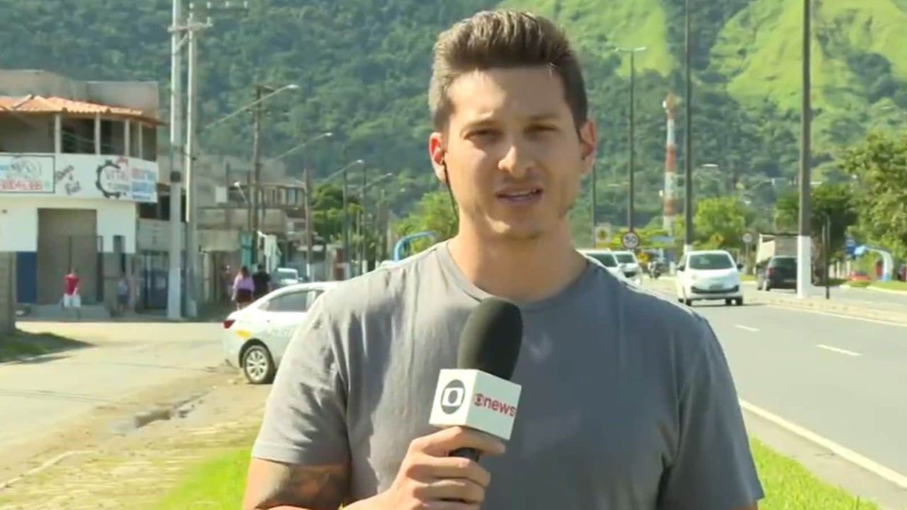 Foto de Willian Kury, repórter da Globo que não conseguiu contato com a filha após tragédia no litoral do Estado de São Paulo
